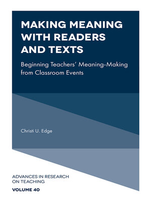 cover image of Making Meaning with Readers and Texts